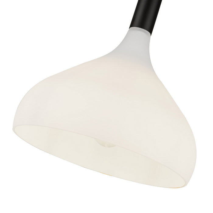 Alora PD532312MBOP One Light Pendant, Matte Black/Opal Glass