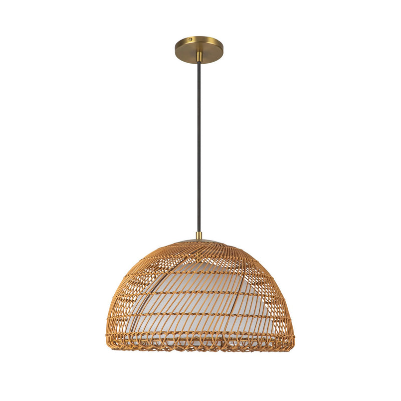 Alora PD631416BGOP One Light Pendant, Brushed Gold/Opal