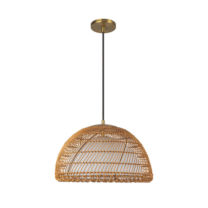 Alora PD631416BGOP One Light Pendant, Brushed Gold/Opal
