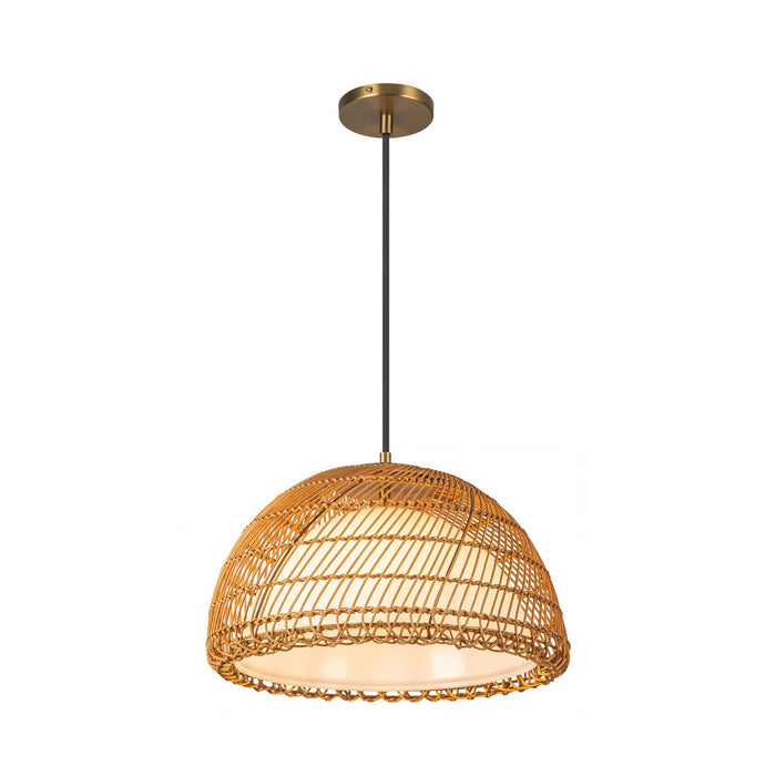 Alora PD631416BGOP One Light Pendant, Brushed Gold/Opal
