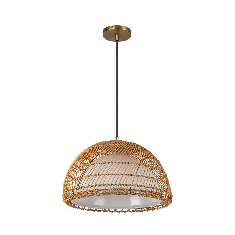 Alora PD631416BGOP One Light Pendant, Brushed Gold/Opal
