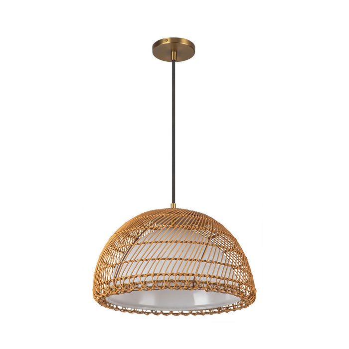 Alora PD631416BGOP One Light Pendant, Brushed Gold/Opal