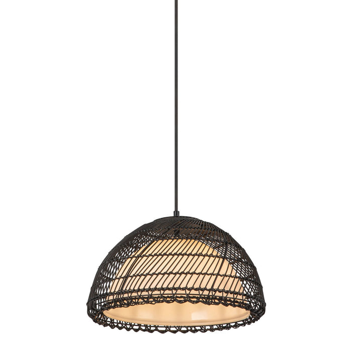 Alora PD631416MBOP One Light Pendant, Matte Black/Opal