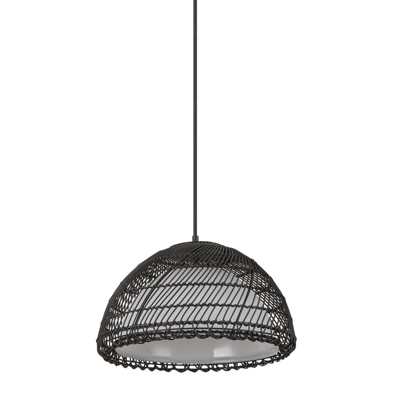 Alora PD631416MBOP One Light Pendant, Matte Black/Opal