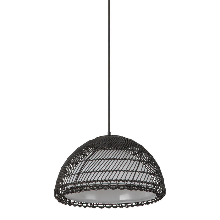 Alora PD631416MBOP One Light Pendant, Matte Black/Opal