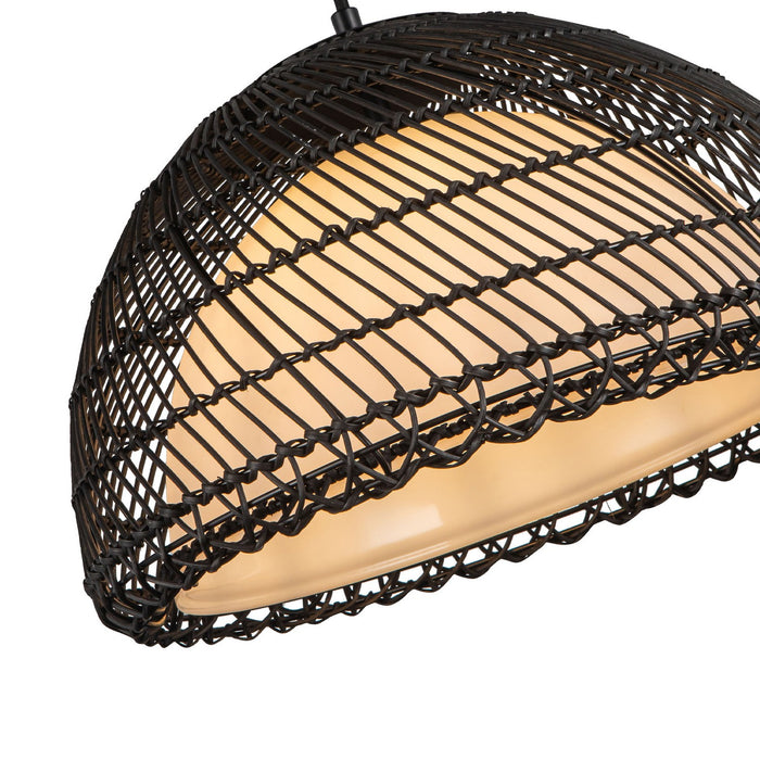 Alora PD631416MBOP One Light Pendant, Matte Black/Opal