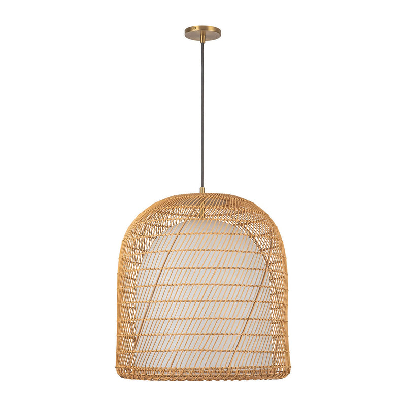 Alora PD631920BGOP One Light Pendant, Brushed Gold/Opal Glass