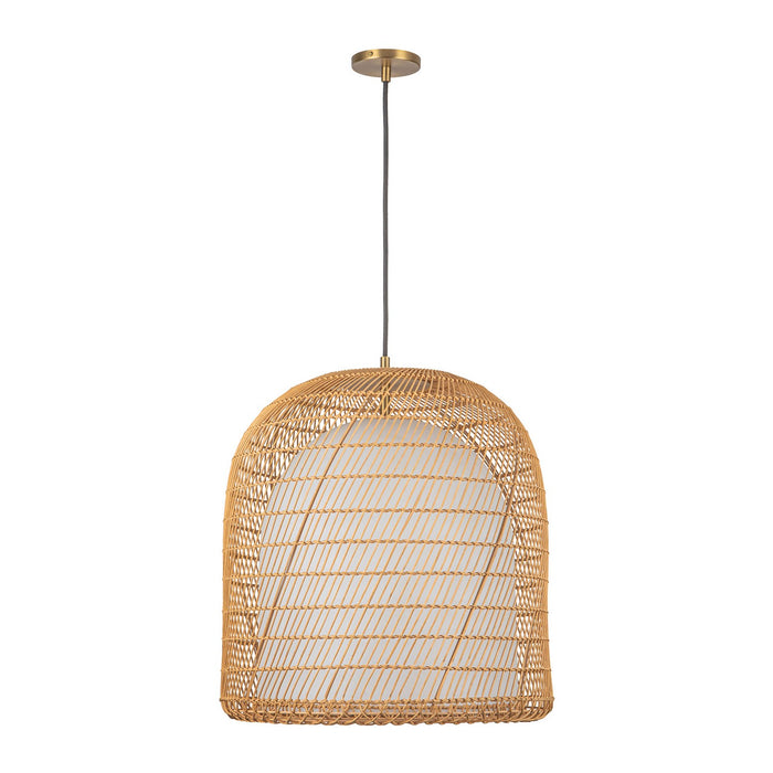 Alora PD631920BGOP One Light Pendant, Brushed Gold/Opal Glass
