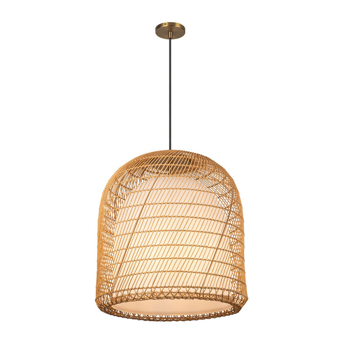 Alora PD631920BGOP One Light Pendant, Brushed Gold/Opal Glass
