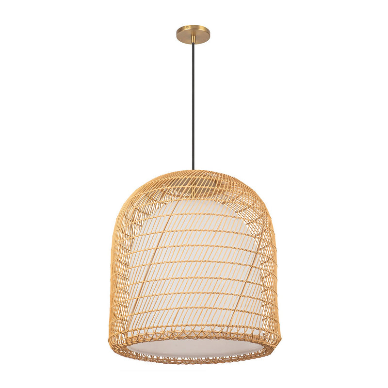 Alora PD631920BGOP One Light Pendant, Brushed Gold/Opal Glass