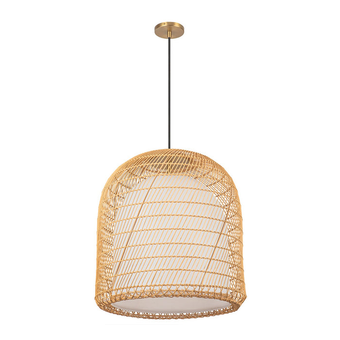 Alora PD631920BGOP One Light Pendant, Brushed Gold/Opal Glass