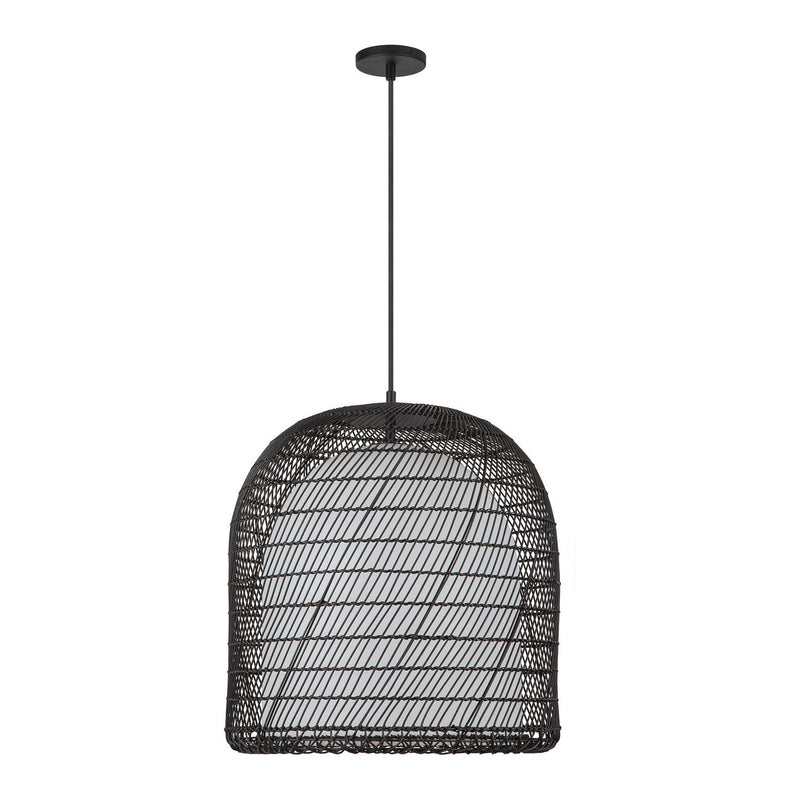 Alora PD631920MBOP One Light Pendant, Matte Black/Opal Glass