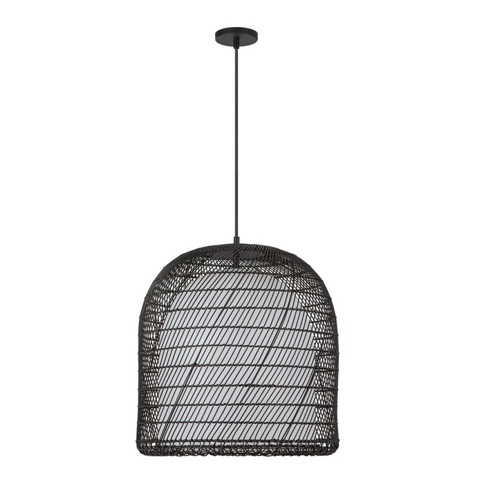 Alora PD631920MBOP One Light Pendant, Matte Black/Opal Glass