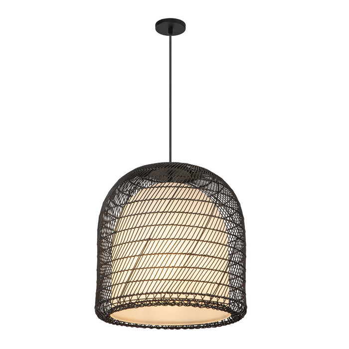 Alora PD631920MBOP One Light Pendant, Matte Black/Opal Glass