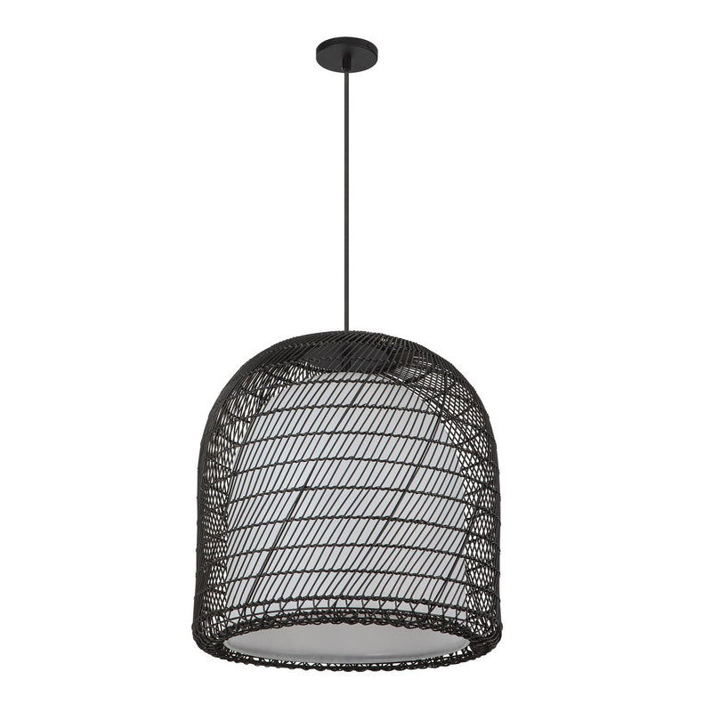 Alora PD631920MBOP One Light Pendant, Matte Black/Opal Glass