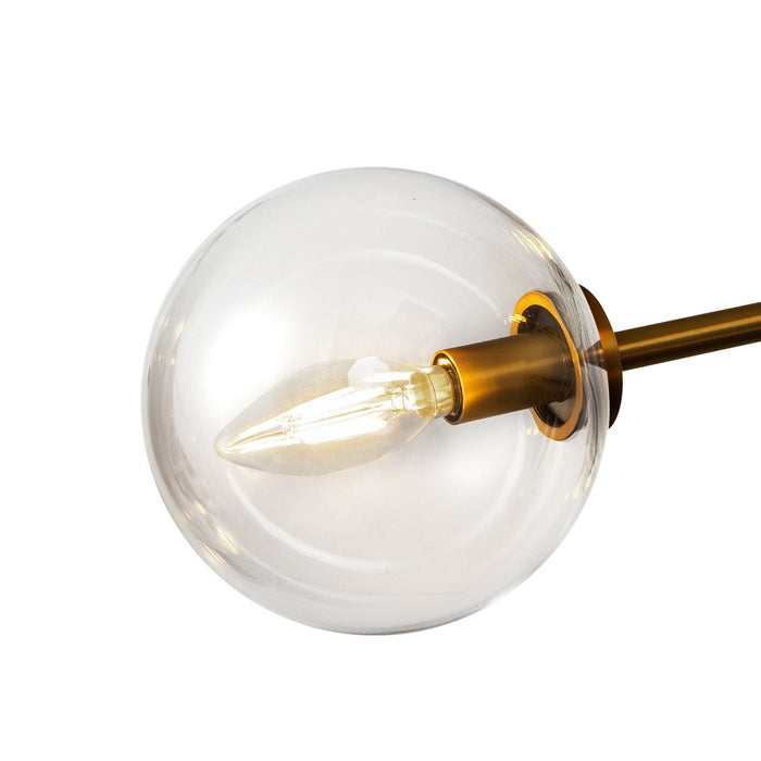 Alora CH549640AGCL Six Light Chandelier, Aged Gold/Clear Glass