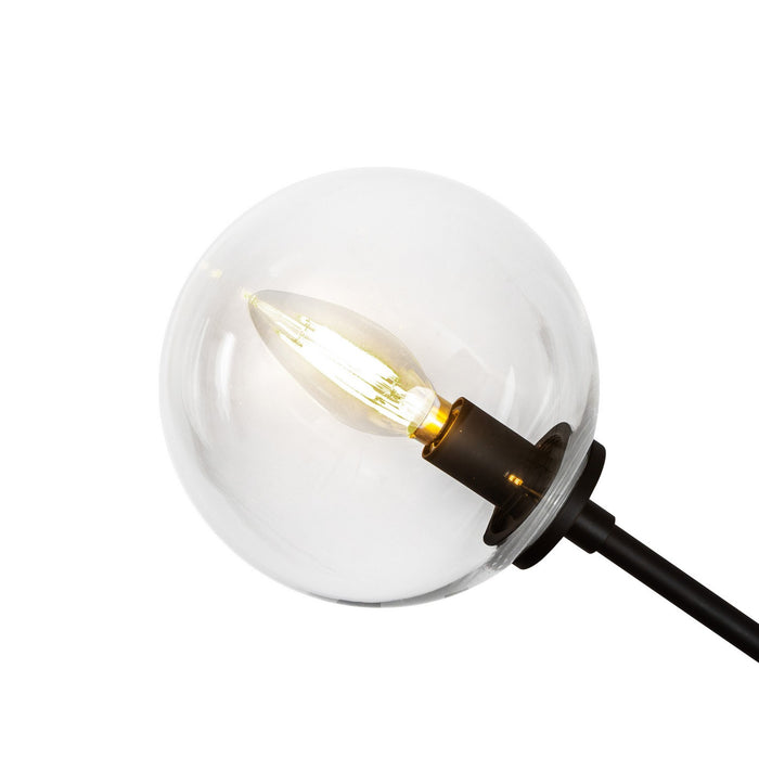 Alora LP549448MBCL Four Light Linear Pendant, Matte Black/Clear Glass