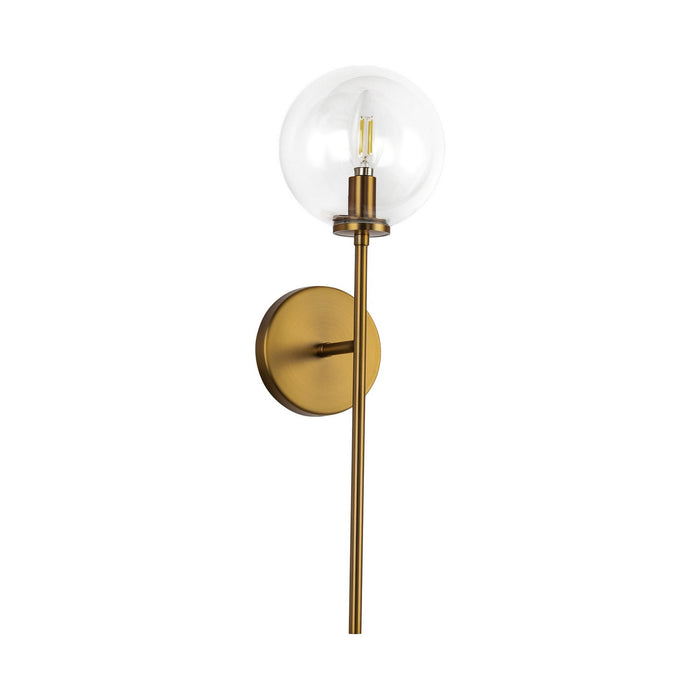 Alora WV549101AGCL One Light Wall Vanity, Aged Gold/Clear Glass