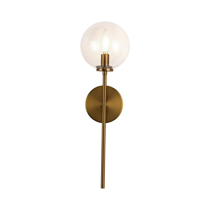 Alora WV549101AGCL One Light Wall Vanity, Aged Gold/Clear Glass