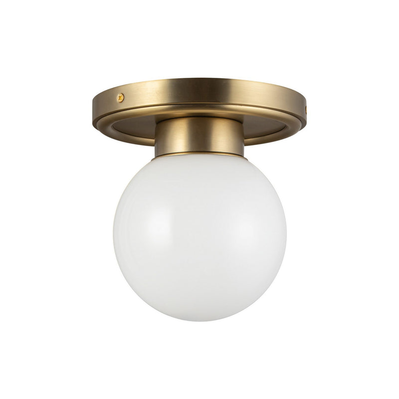 Alora SF407306BGGO One Light Semi-Flush Mount, Brushed Gold/Glossy Opal Glass