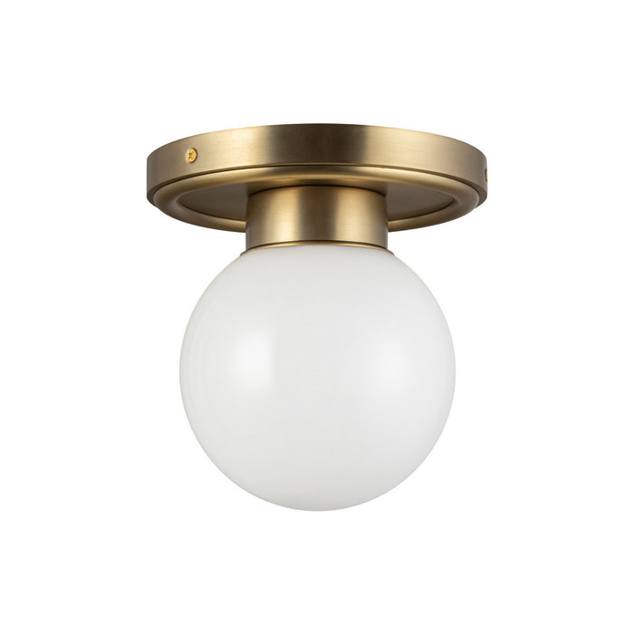 Alora SF407306BGGO One Light Semi-Flush Mount, Brushed Gold/Glossy Opal Glass