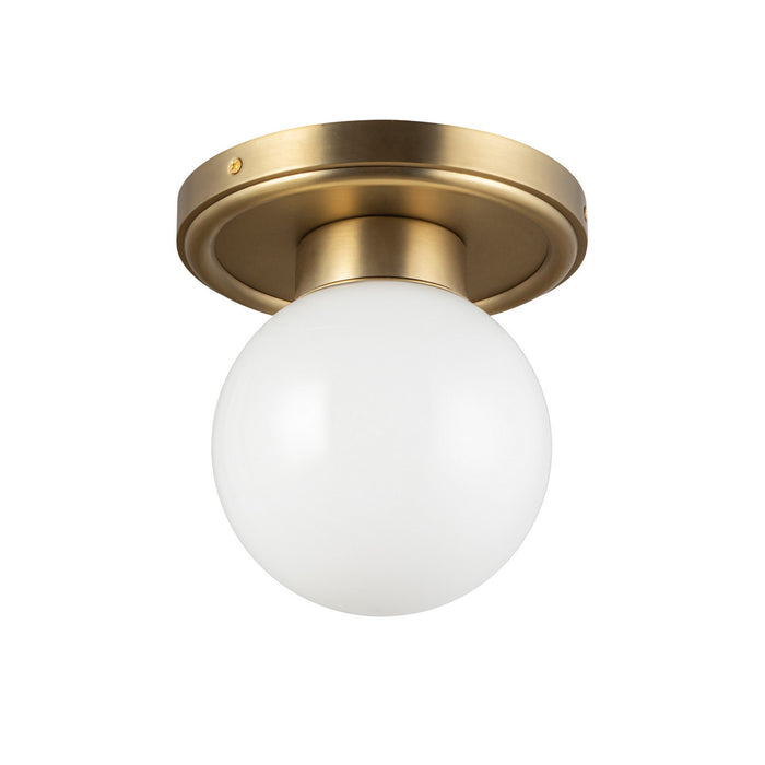 Alora SF407306BGGO One Light Semi-Flush Mount, Brushed Gold/Glossy Opal Glass