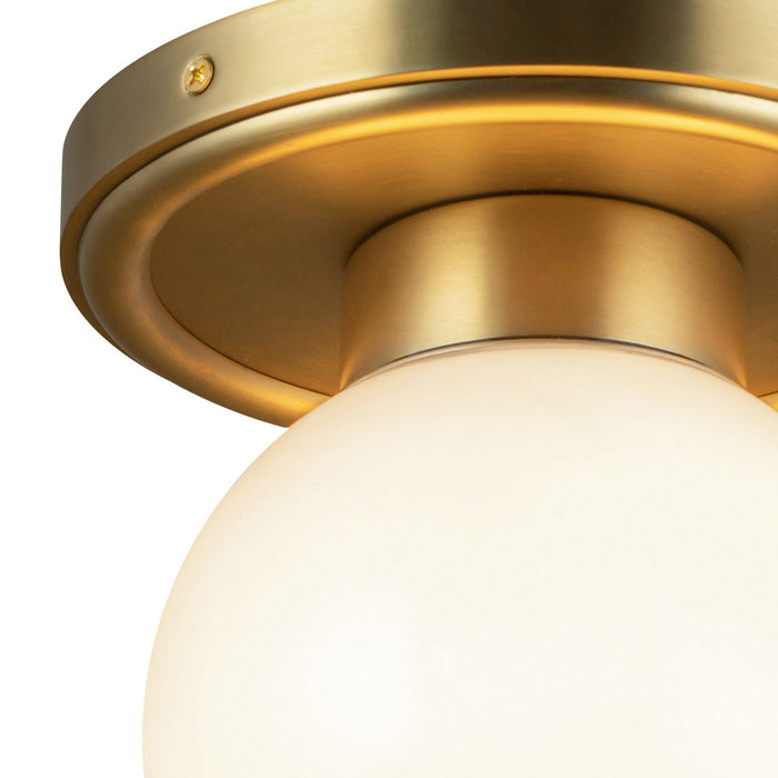 Alora SF407306BGGO One Light Semi-Flush Mount, Brushed Gold/Glossy Opal Glass