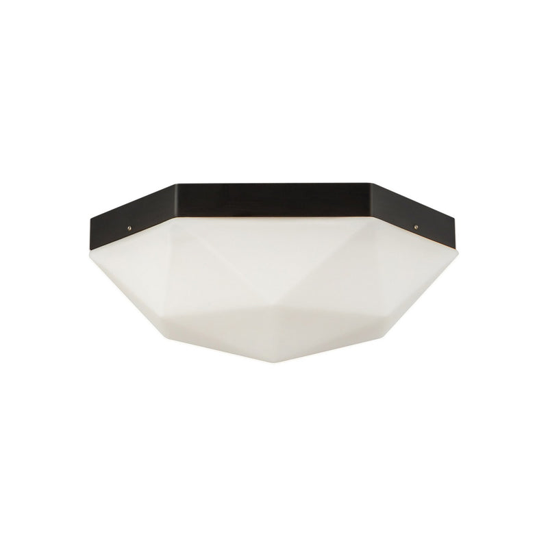 Alora FM424512MBOP Two Light Flush Mount, Matte Black/Opal Glass