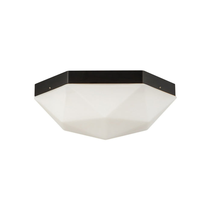Alora FM424512MBOP Two Light Flush Mount, Matte Black/Opal Glass