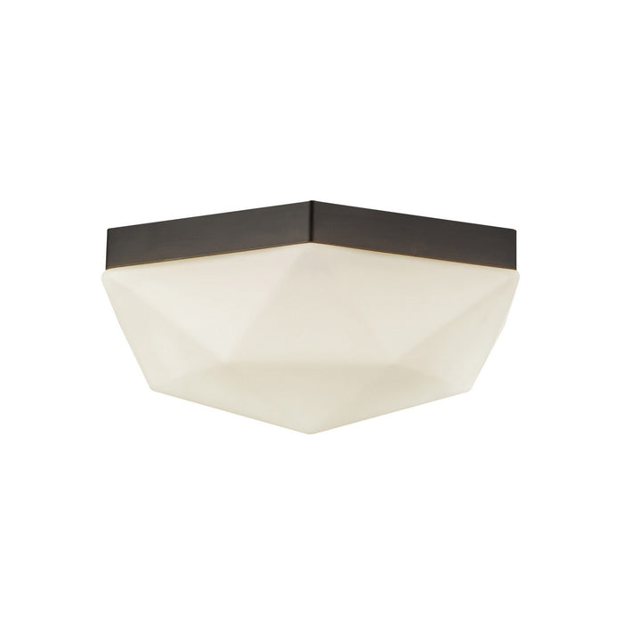 Alora FM424512MBOP Two Light Flush Mount, Matte Black/Opal Glass