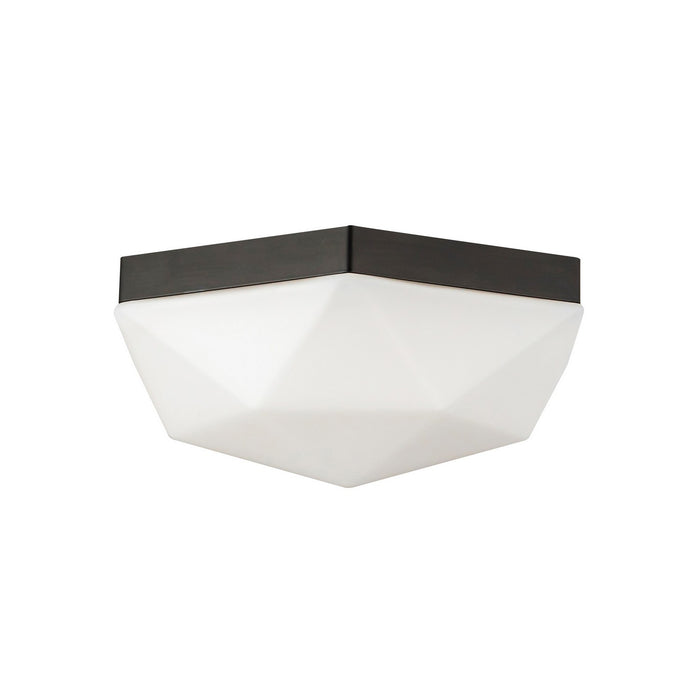 Alora FM424512MBOP Two Light Flush Mount, Matte Black/Opal Glass