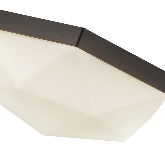 Alora FM424512MBOP Two Light Flush Mount, Matte Black/Opal Glass
