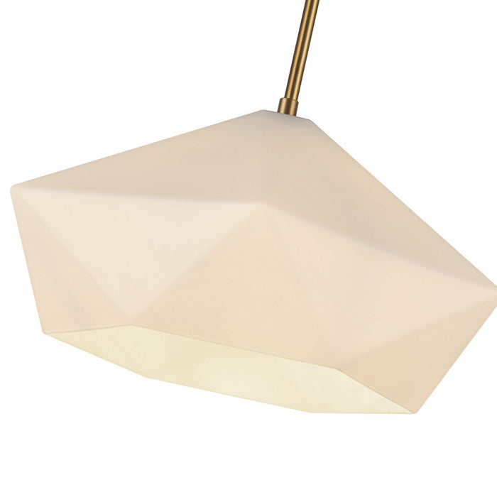 Alora PD424514BGOP One Light Pendant, Brushed Gold/Opal Glass
