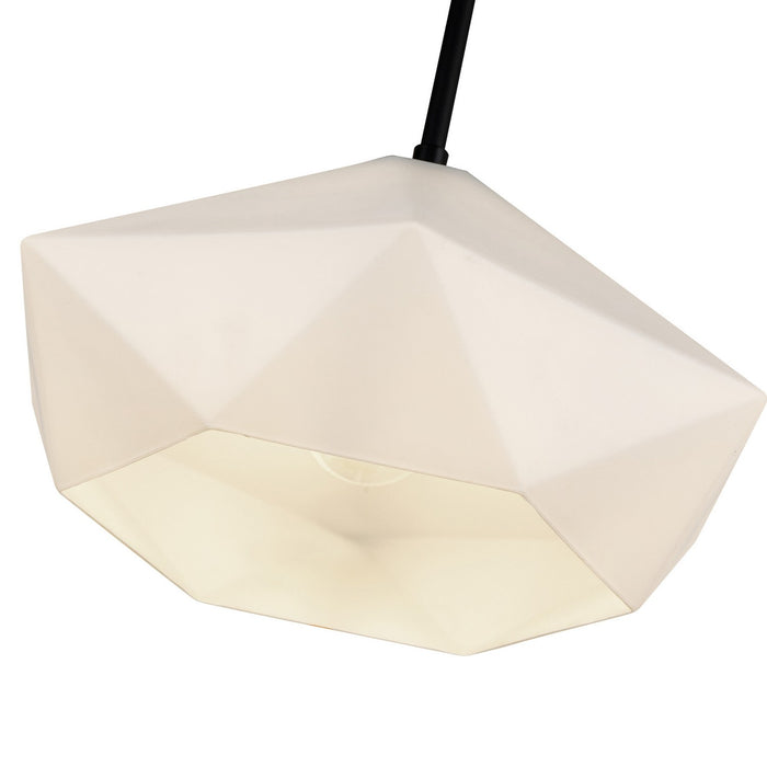 Alora PD424514MBOP One Light Pendant, Matte Black/Opal Glass