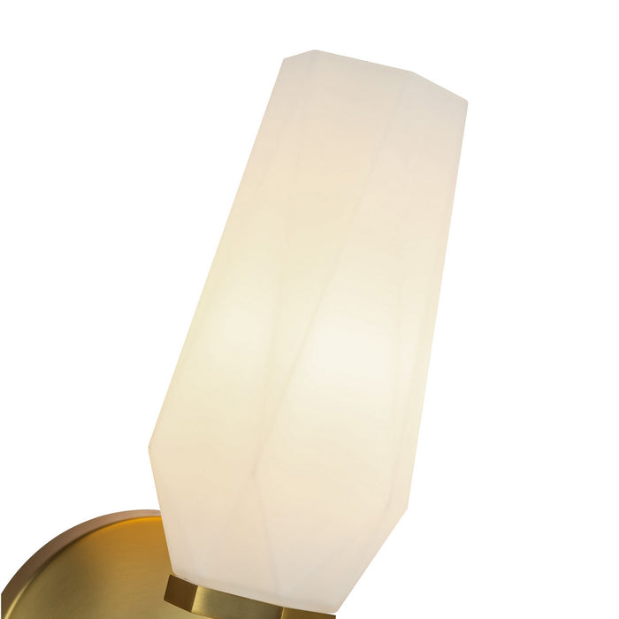 Alora WV424110BGOP One Light Wall Vanity, Brushed Gold/Opal Glass