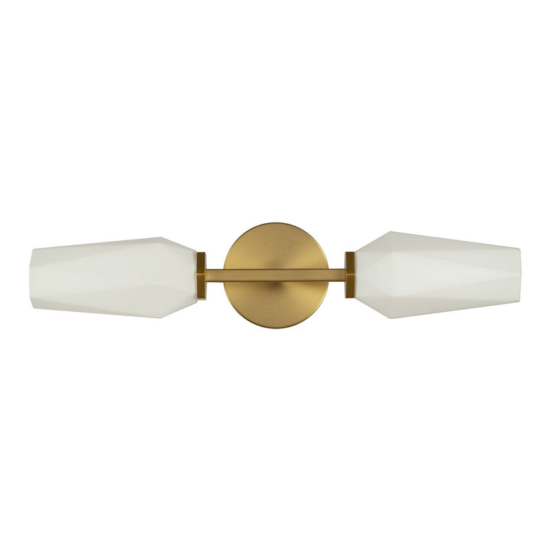 Alora WV424720BGOP Two Light Wall Vanity, Brushed Gold/Opal Glass