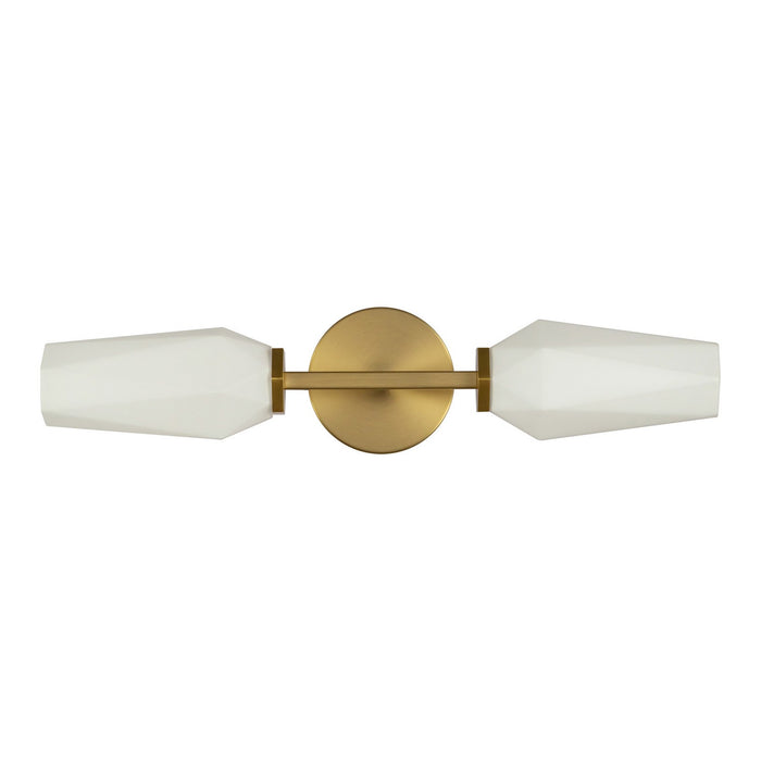 Alora WV424720BGOP Two Light Wall Vanity, Brushed Gold/Opal Glass