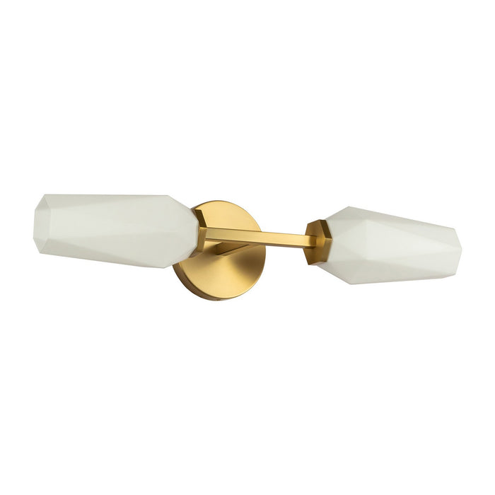 Alora WV424720BGOP Two Light Wall Vanity, Brushed Gold/Opal Glass