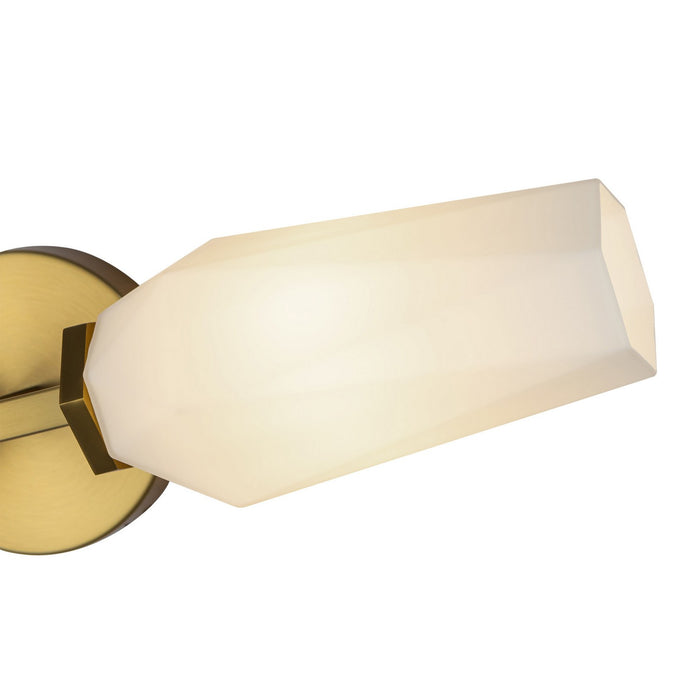 Alora WV424720BGOP Two Light Wall Vanity, Brushed Gold/Opal Glass