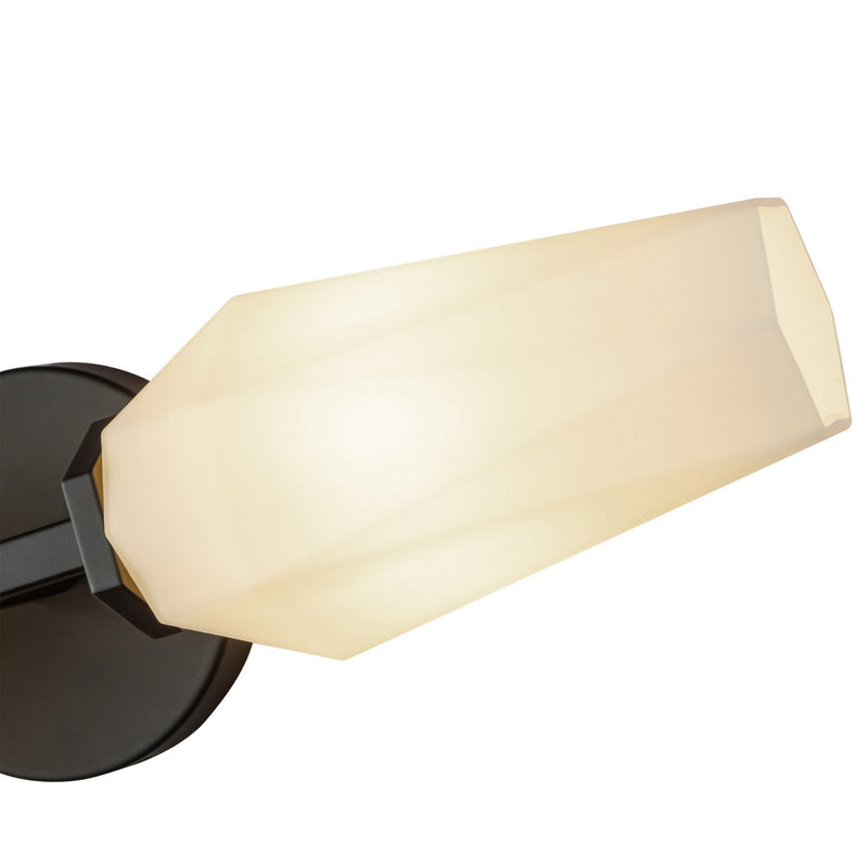 Alora WV424720MBOP Two Light Wall Vanity, Matte Black/Opal Glass