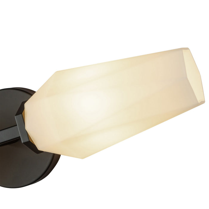 Alora WV424720MBOP Two Light Wall Vanity, Matte Black/Opal Glass