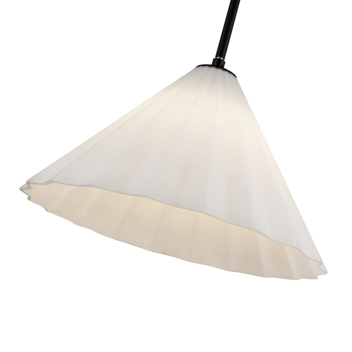 Alora PD451814MBOP One Light Pendant, Matte Black/Opal Glass