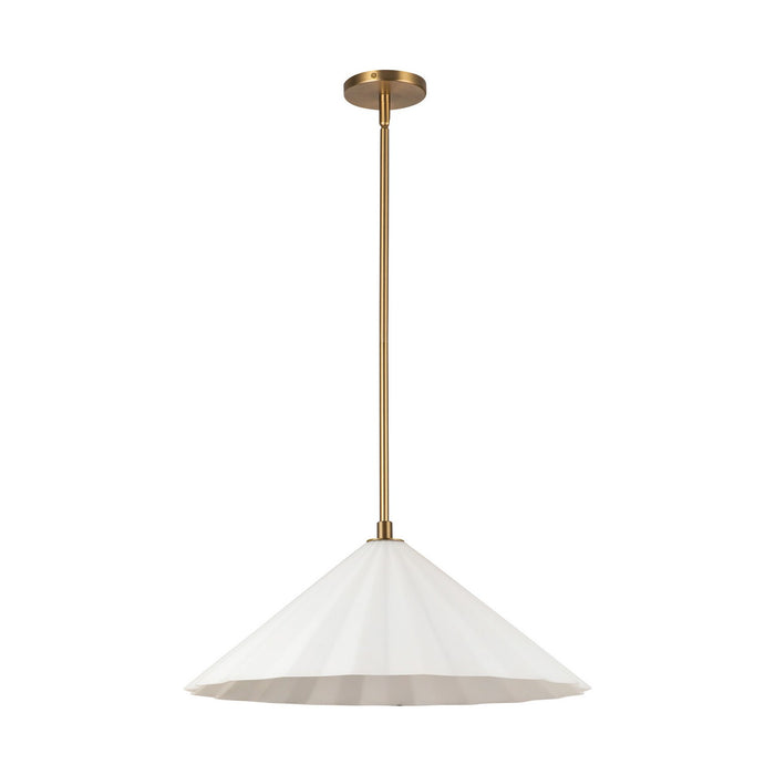 Alora PD451820AGOP One Light Pendant, Aged Gold/Opal Glass