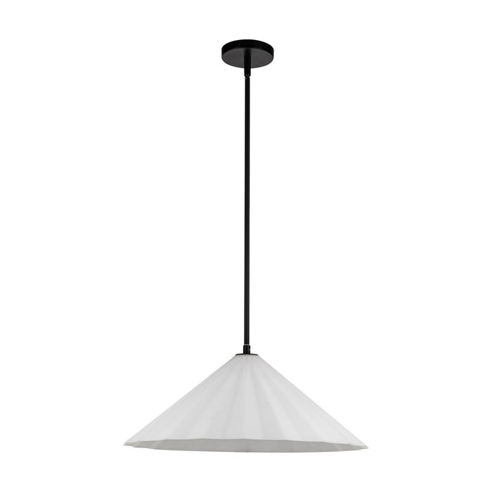 Alora PD451820MBOP One Light Pendant, Matte Black/Opal Glass