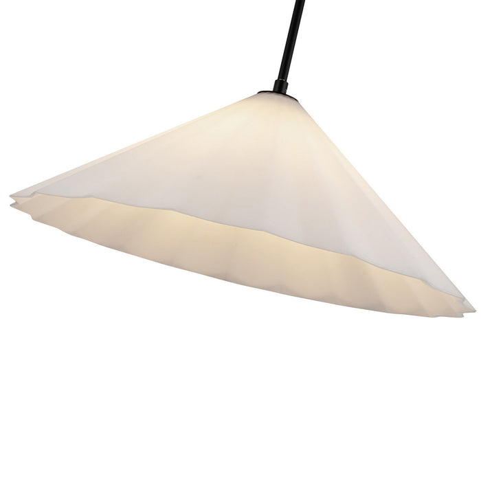 Alora PD451820MBOP One Light Pendant, Matte Black/Opal Glass