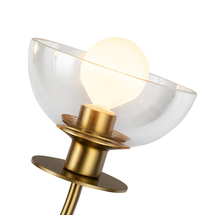 Alora CH515226BGCL Four Light Chandelier, Brushed Gold/Clear Glass