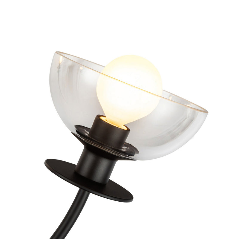 Alora CH515226MBCL Four Light Chandelier, Matte Black/Clear Glass