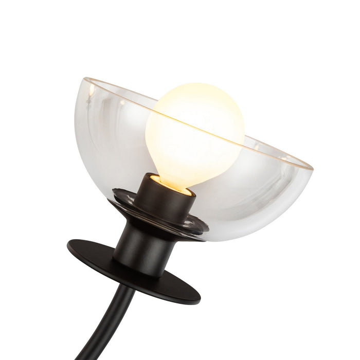 Alora CH515226MBCL Four Light Chandelier, Matte Black/Clear Glass