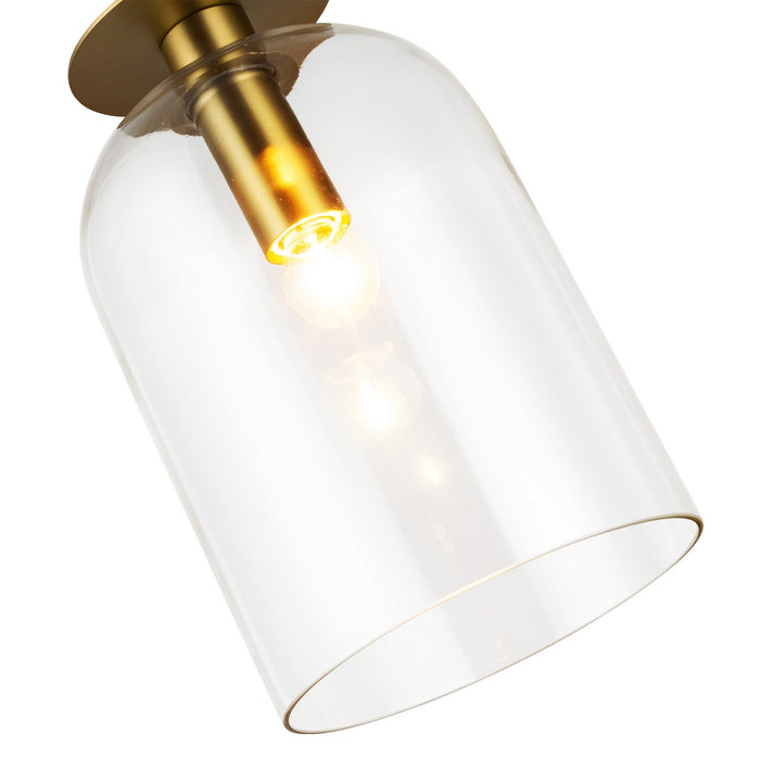 Alora PD515408BGCL One Light Pendant, Brushed Gold/Clear Glass