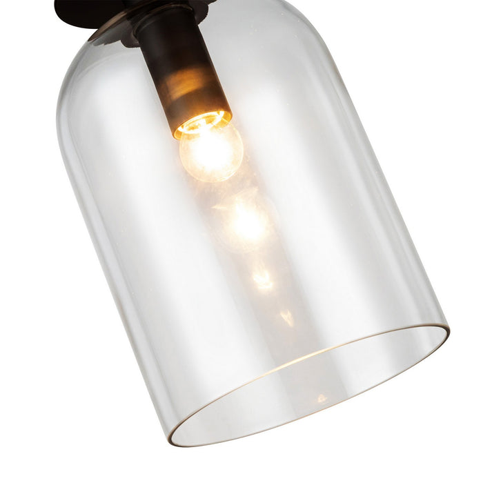 Alora PD515408MBCL One Light Pendant, Matte Black/Clear Glass